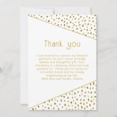 Elegant Simple Chic Gold Glitter Birthday Dankeskarte (Vorderseite)