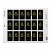 Elegant Simple Christmas Tree Return Address Adressaufkleber (Vorne)