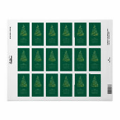 Elegant Simple Christmas Tree Return Address Adressaufkleber (Vorne)