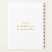 Elegant Simple Classic Gold Monogram Annual Planer (Rückseite)