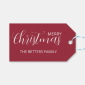 Elegant Simple Clean Mattiert Berry Weihnachten Geschenkanhänger (Vorderseite (Horizontal))