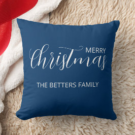 Elegant Simple Clean Midnight Blue Christmas Kissen