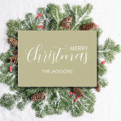 Elegant Simple Clean Sage Grün Weihnachten