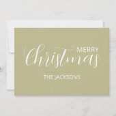 Elegant Simple Clean Sage Grün Weihnachten (Vorderseite)