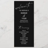 Elegant Simple Contemporary Typografy Black Programm (Vorderseite)