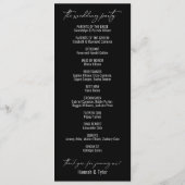 Elegant Simple Contemporary Typografy Black Programm (Rückseite)