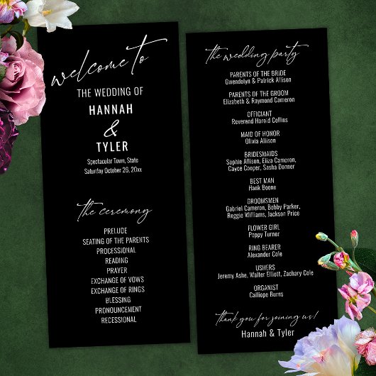 Elegant Simple Contemporary Typografy Black Programm