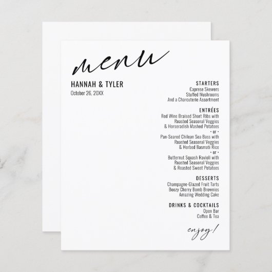 Elegant Simple Contemporary Typografy White (Vorne/Hinten)
