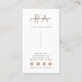 Elegant Simple Cream Neutral Boho Moderne Einzigar Visitenkarte (Rückseite)