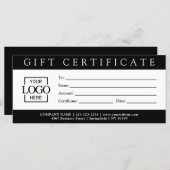Elegant Simple Custom Business Gift Certificate  (Vorne/Hinten)