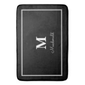 Elegant Simple Custom Monogram Badematte (Vorderseite Vertikal)