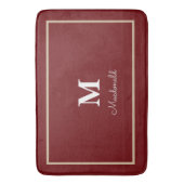 Elegant Simple Custom Monogram Badematte (Vorderseite Vertikal)