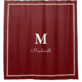 Elegant Simple Custom Monogram Duschvorhang (Vorderseite)