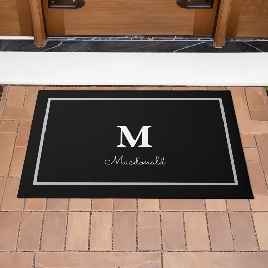 Elegant Simple Custom Monogram Fußmatte
