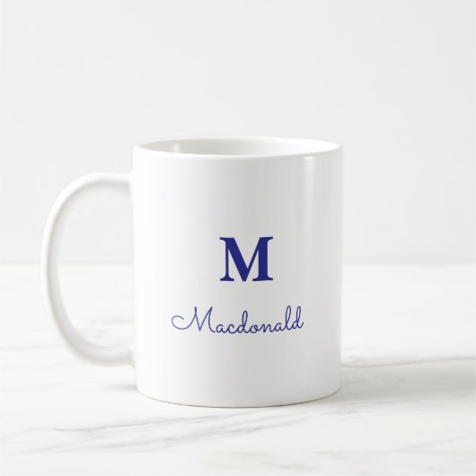 Elegant Simple Custom Monogram  Kaffeetasse (Links)