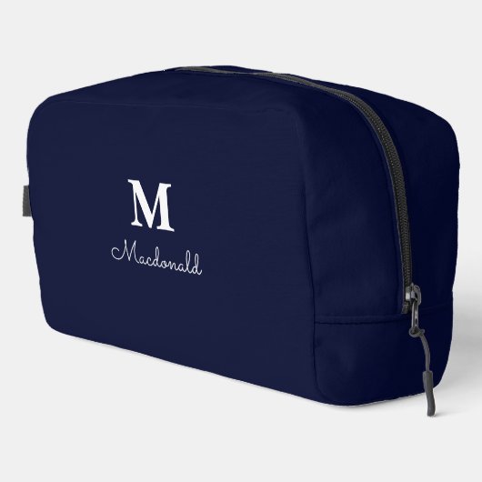 Elegant Simple Custom Monogram Waschbeutel (Rechte Ecke)