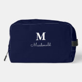 Elegant Simple Custom Monogram Waschbeutel (Rückseite)