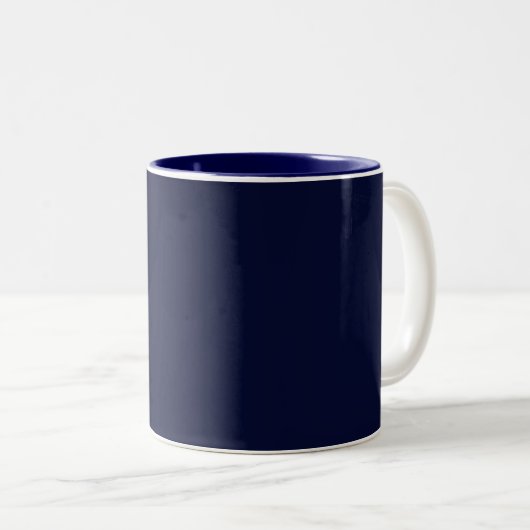 Elegant Simple Custom Monogram Zweifarbige Tasse (VorderseiteRechts)