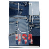 Elegant Simple Custom Packaging for Celebrations  Mittlere Geschenktüte (Rückseite)