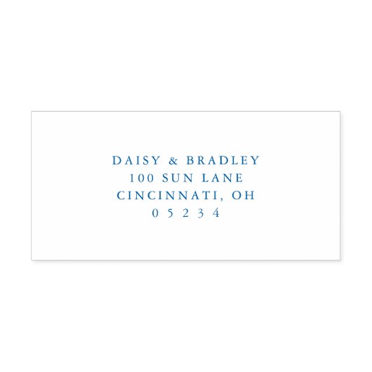 Elegant Simple Custom Wedding Return Address Permastempel (Design)