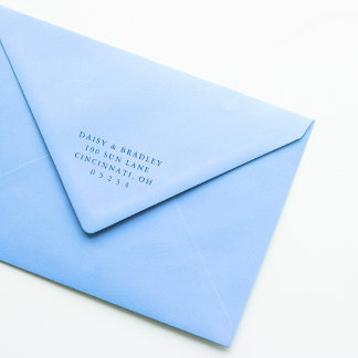 Elegant Simple Custom Wedding Return Address Permastempel