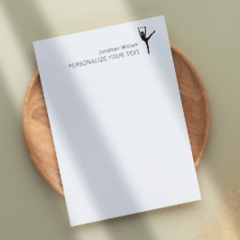 Elegant Simple Dancer Retro Personal Stationery Briefbogen