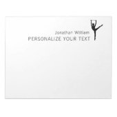 Elegant Simple Dancer Retro Personal Stationery Notizblock (Vorderseite)