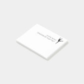 Elegant Simple Dancer Retro Personal Stationery Post-it Klebezettel (angewinkelt)