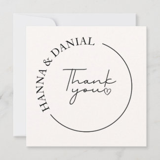 Elegant Simple Dankeschön Gastgeschenk Hochzeit Einladung