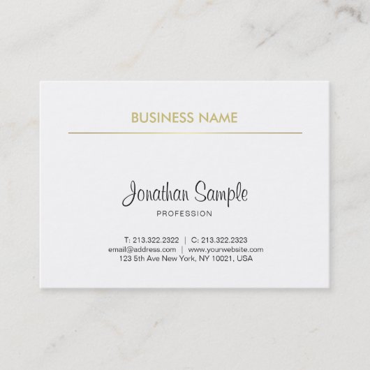 Elegant Simple Design Handwriting Script Trendy Visitenkarte (Vorderseite)