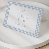Elegant Simple Dusty Blue Boys Baby Shower Dankeskarte