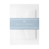 Elegant Simple Dusty Blue Boys Baby Shower Einladungsbanderole (Vorderseite Beispiel)