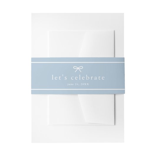 Elegant Simple Dusty Blue Boys Baby Shower Einladungsbanderole (Vorderseite Beispiel)