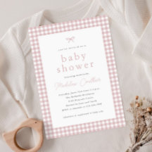 Elegant Simple Dusty Pink Girls Baby Shower