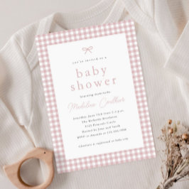 Elegant Simple Dusty Pink Girls Baby Shower