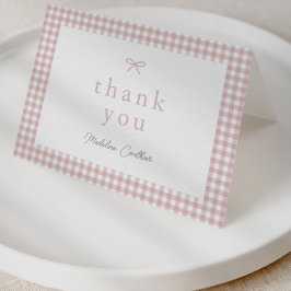 Elegant Simple Dusty Pink Girls Baby Shower Dankeskarte