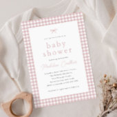 Elegant Simple Dusty Pink Girls Baby Shower Einladung