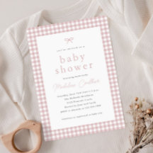 Elegant Simple Dusty Pink Girls Baby Shower