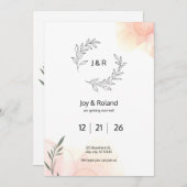  Elegant Simple Einladung (Vorne/Hinten)