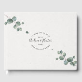 Elegant Simple Eucalyptus Classic Wedding Gästebuch (Vorderseite)
