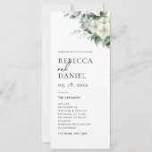 Elegant Simple Eukalyptus Greenery Wedding Program Einladung (Vorderseite)