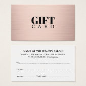 Elegant Simple Faux Rose Gold Salon (Vorne & Hinten)