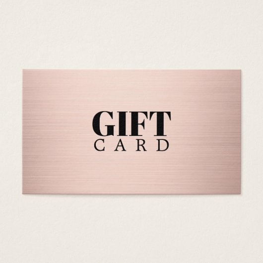 Elegant Simple Faux Rose Gold Salon (Vorderseite)