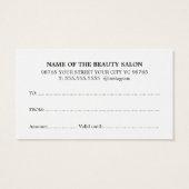 Elegant Simple Faux Rose Gold Salon (Rückseite)