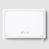 Elegant Simple Floral Classic Wedding Gästebuch (Rückseite)