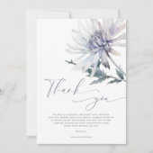 Elegant Simple Flower Winter Baby Shower  Dankeskarte (Vorderseite)