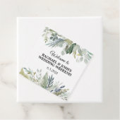 Elegant Simple Foliage & Greenerity Wedding Geschenkanhänger (Beispiel)