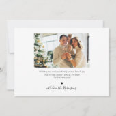 Elegant Simple Foto Collage Weihnachten Einladung (Rückseite)