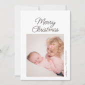 Elegant Simple Foto Frohe Weihnachten (Vorderseite)