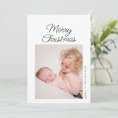Elegant Simple Foto Frohe Weihnachten (Stehend Vorderseite)